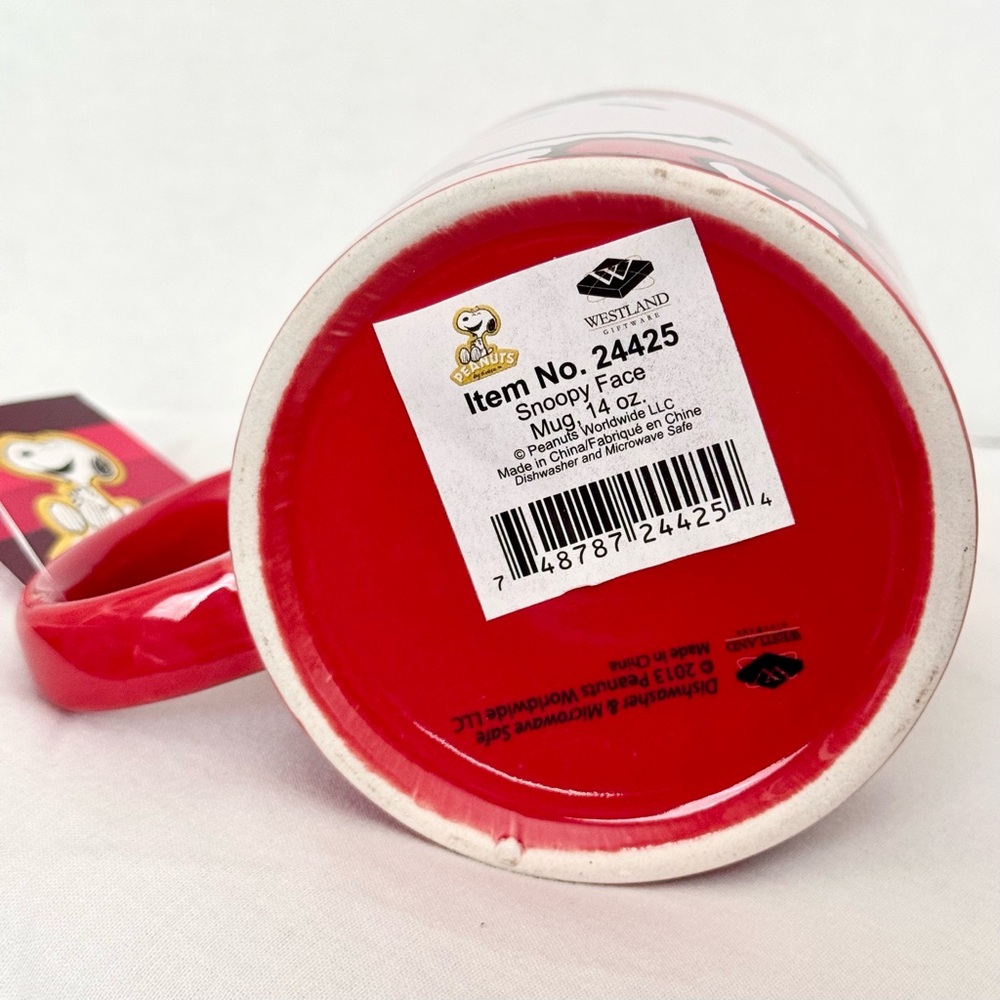 Westland Giftware Snoopy Face Red Mug Peanuts - Picture 5 of 12